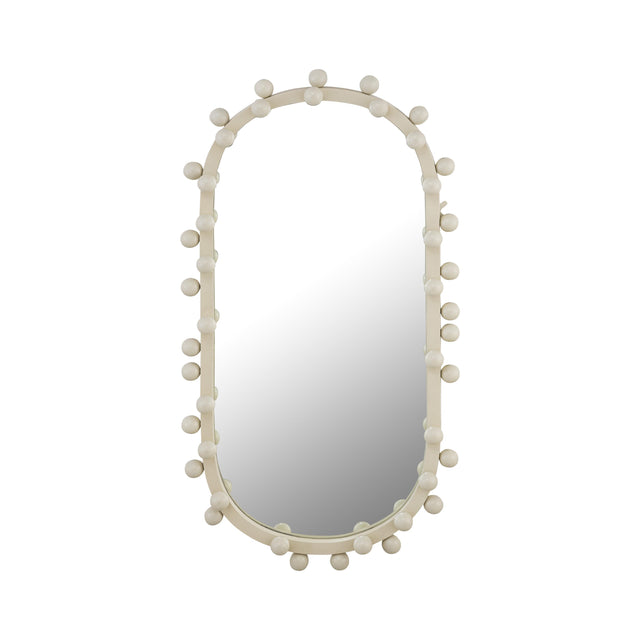 TOV Bubbles Ivory Oval Wall Mirror