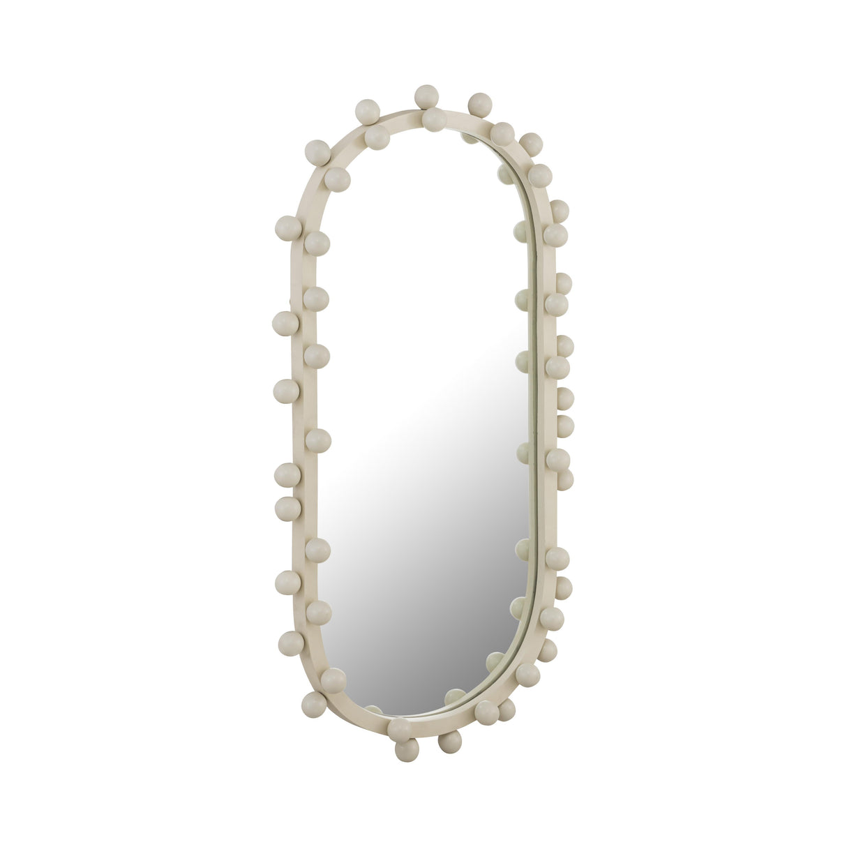 TOV Bubbles Ivory Oval Wall Mirror
