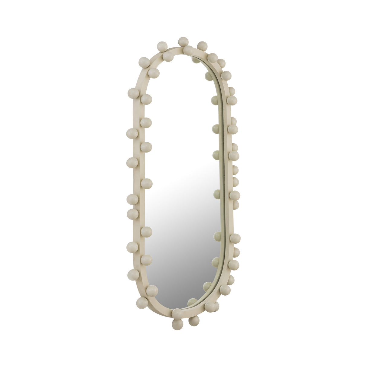 TOV Bubbles Ivory Oval Wall Mirror