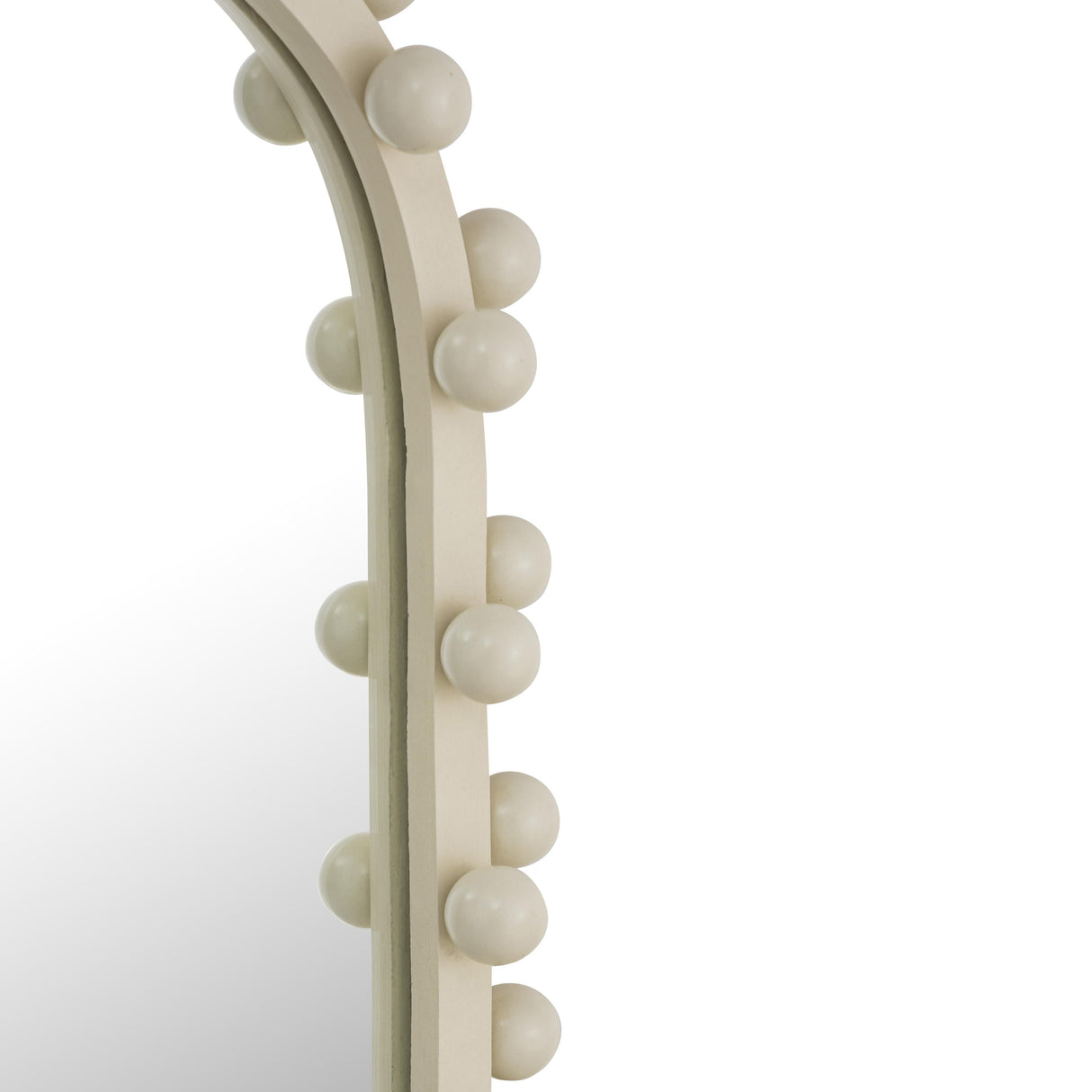 TOV Bubbles Ivory Oval Wall Mirror