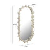 TOV Bubbles Ivory Oval Wall Mirror