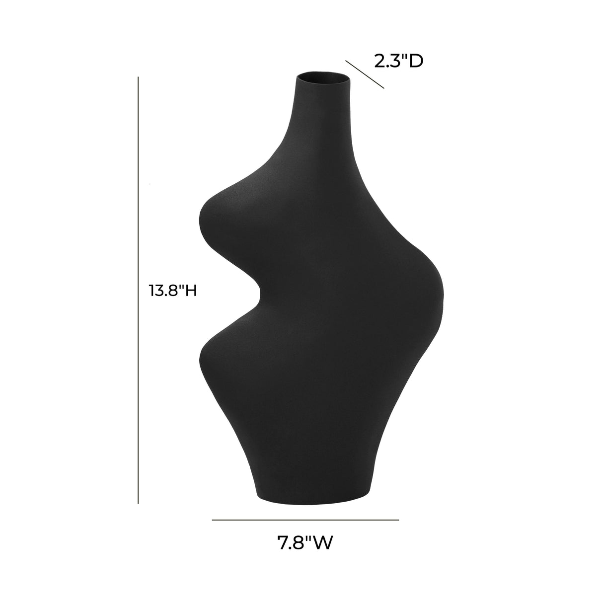 TOV Tarri Black Steel Vase