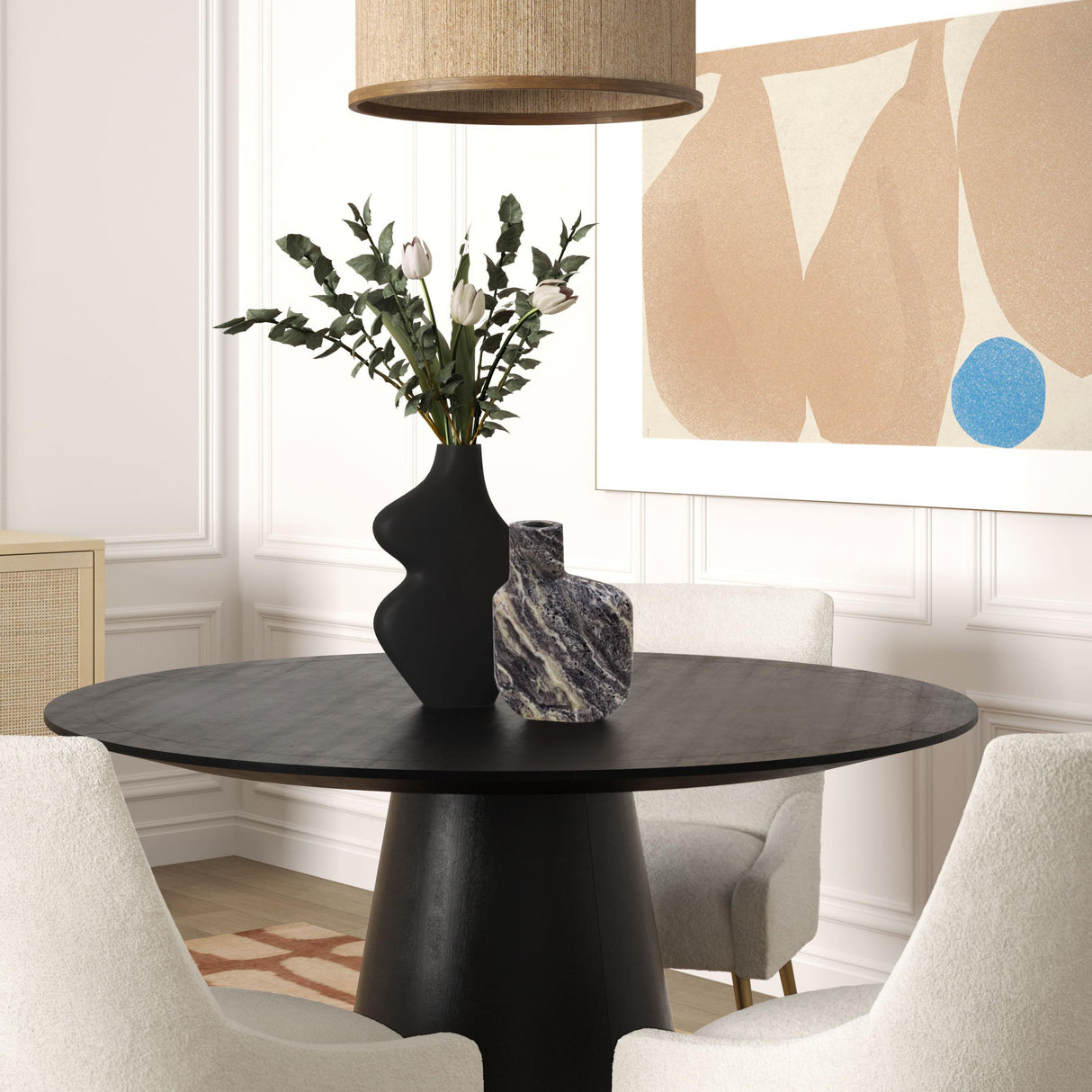 TOV Tarri Black Steel Vase