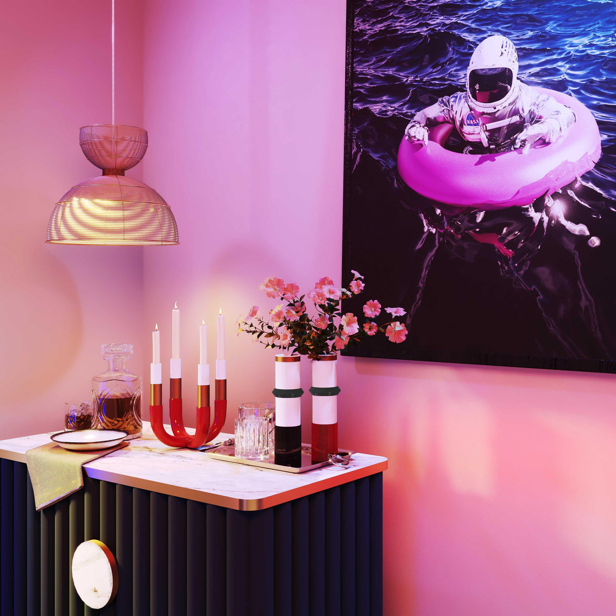 TOV Kaonashi Burgundy Vase