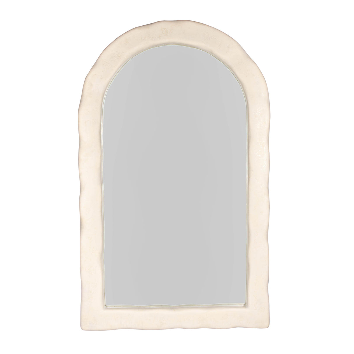 TOV Kaia Cream Textured Floor Mirror