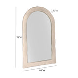 TOV Kaia Cream Textured Floor Mirror