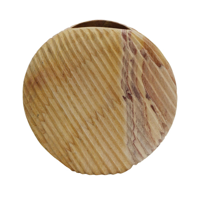 TOV Saava Shell Stone Vase in Sandstone