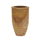 TOV Saava Ribbed Stone Vase in Sandstone