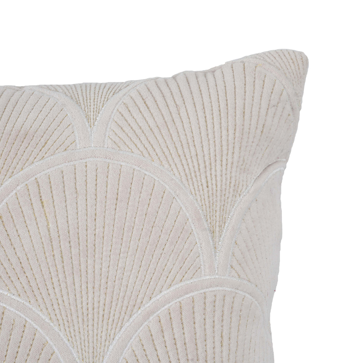 TOV Destiny White Woven Cushion