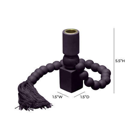 TOV Harrison Merlot Wooden Candlestick