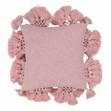 TOV Stone Washed Blush Pink Cotton Tasseled Pillow