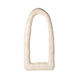 TOV Kaia Cream Textured Small Floor Mirror