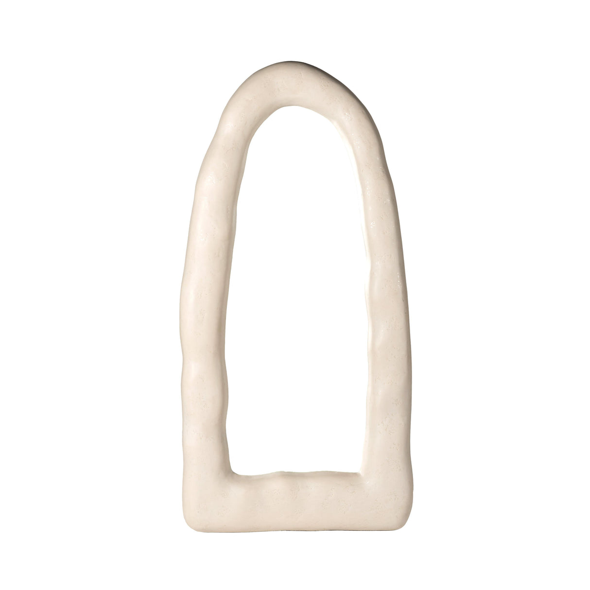 TOV Kaia Cream Textured Small Floor Mirror