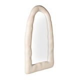 TOV Kaia Cream Textured Small Floor Mirror