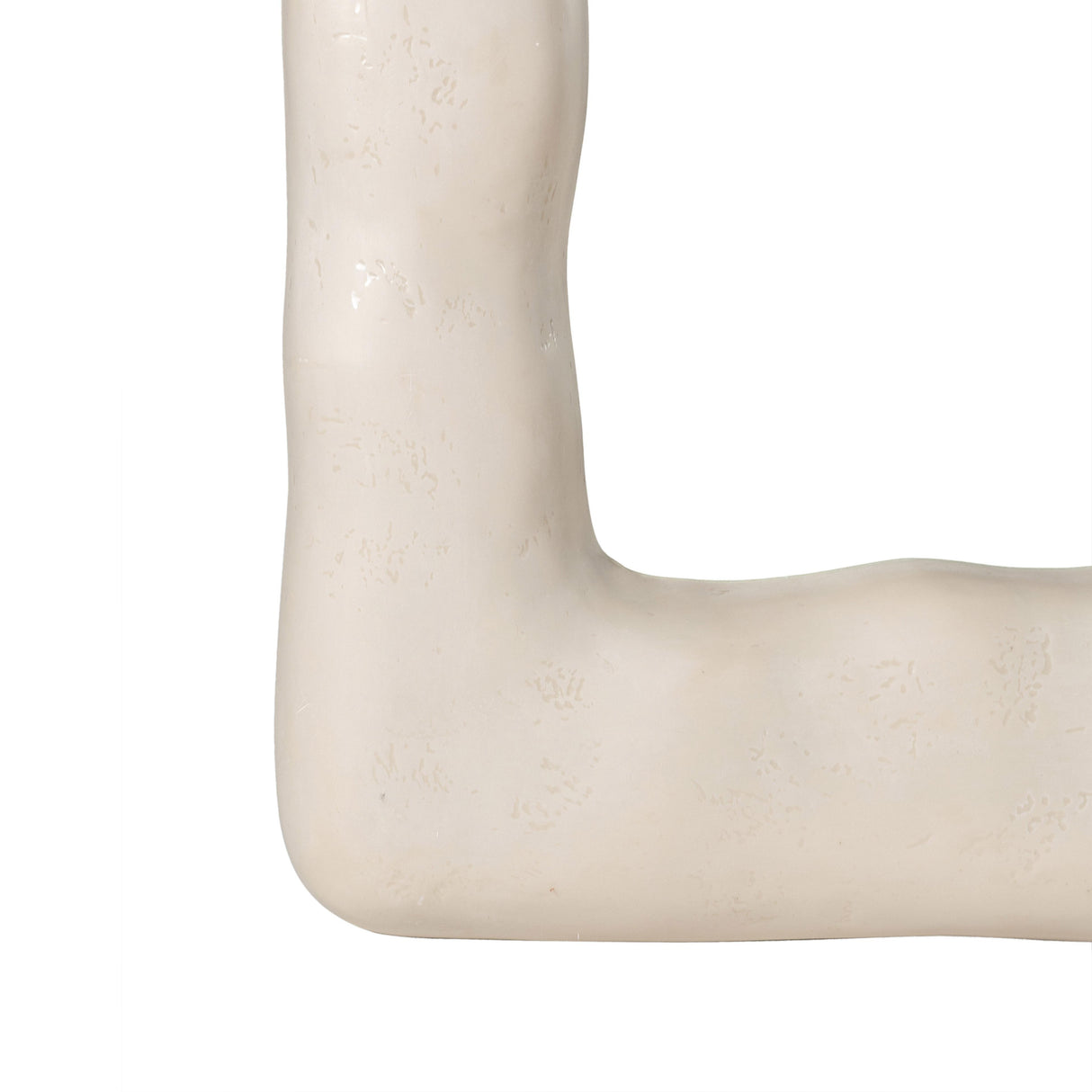 TOV Kaia Cream Textured Small Floor Mirror