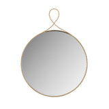 TOV Ravina Braided Brass Round Wall Mirror