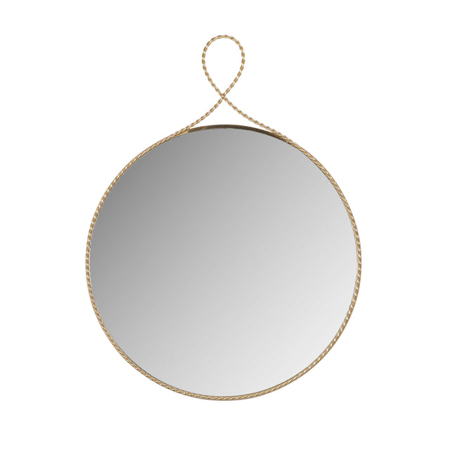 TOV Ravina Braided Brass Round Wall Mirror