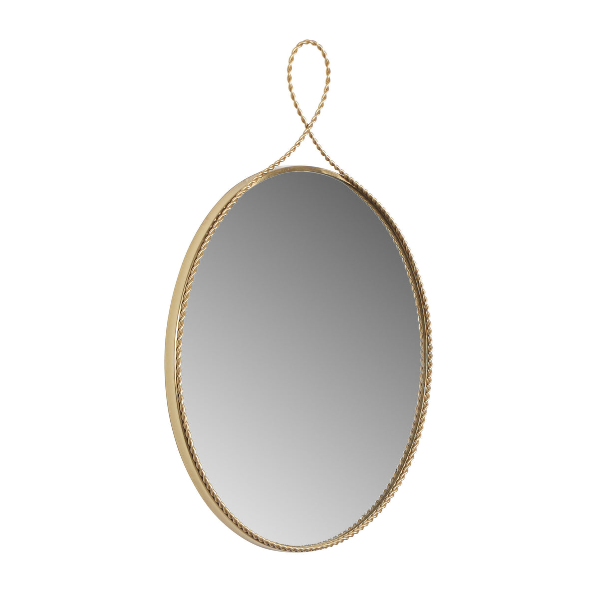 TOV Ravina Braided Brass Round Wall Mirror