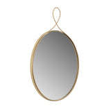 TOV Ravina Braided Brass Round Wall Mirror