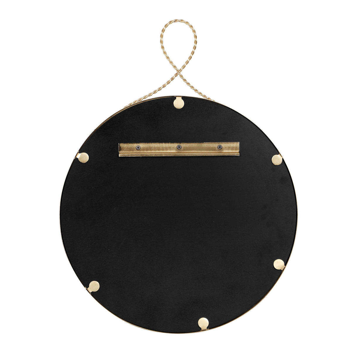 TOV Ravina Braided Brass Round Wall Mirror