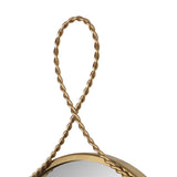 TOV Ravina Braided Brass Round Wall Mirror