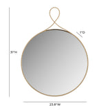 TOV Ravina Braided Brass Round Wall Mirror