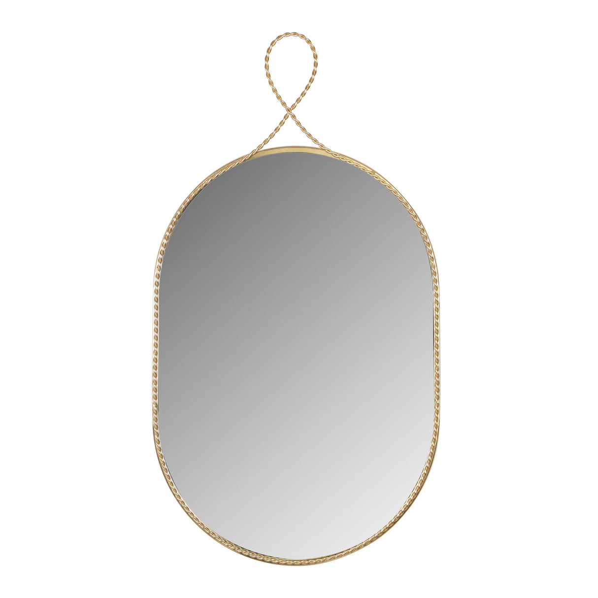 TOV Ravina Braided Brass Oval Wall Mirror
