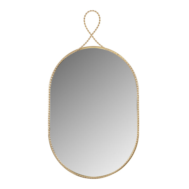 TOV Ravina Braided Brass Oval Wall Mirror