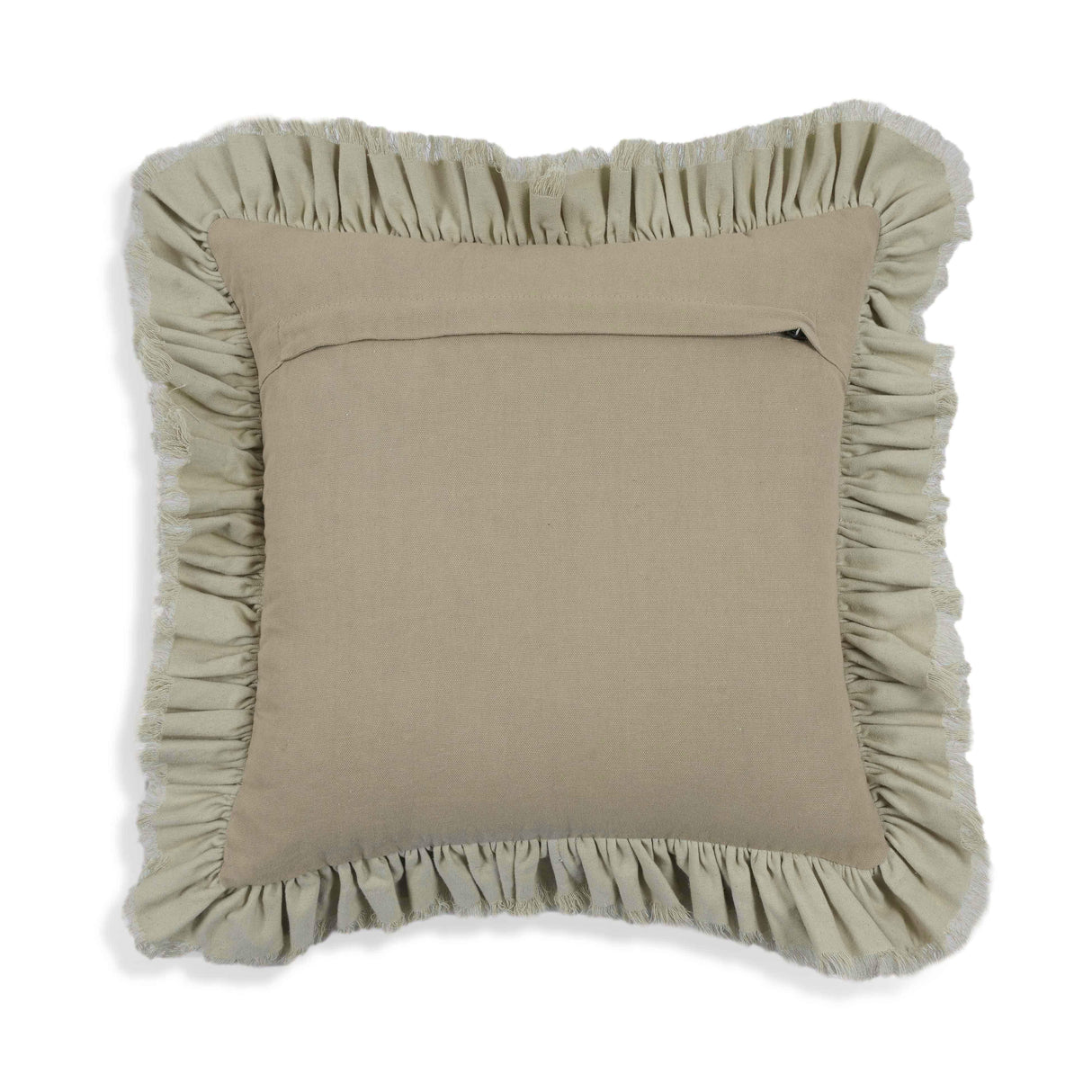 TOV Alessia Distressed Beige Velvet Pillow