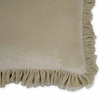 TOV Alessia Distressed Beige Velvet Pillow