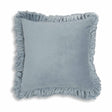 TOV Alessia Distressed Blue Velvet Pillow