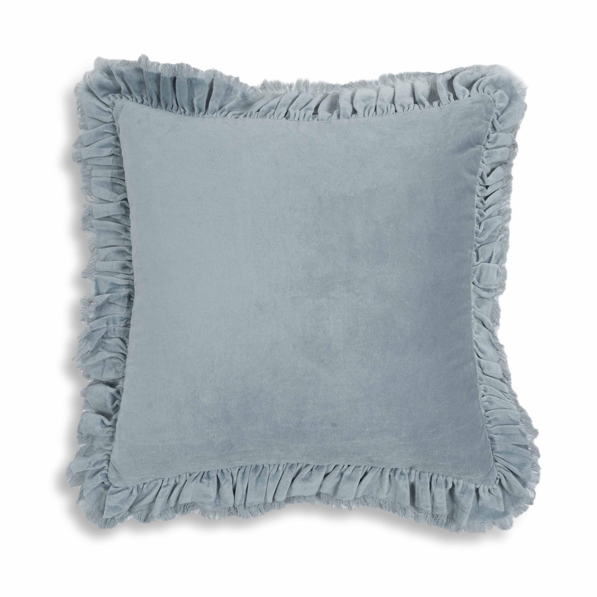 TOV Alessia Distressed Blue Velvet Pillow
