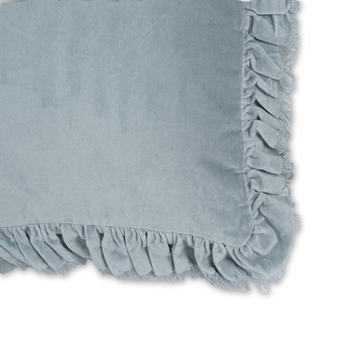 TOV Alessia Distressed Blue Velvet Pillow