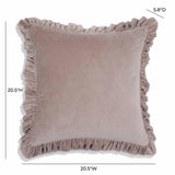 TOV Alessia Distressed Pink Velvet Pillow