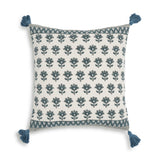 TOV Blossom Printed Cotton Tassel 20 Inch Accent Cushion