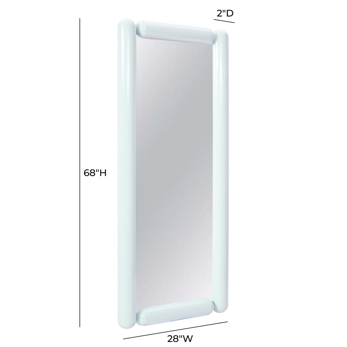 TOV Cozzi Pastel Blue Large Floor Mirror