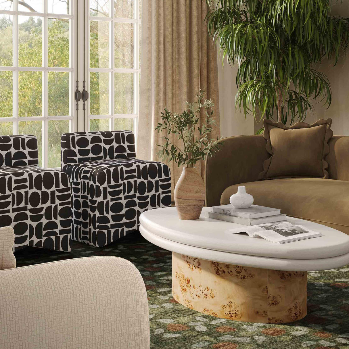 TOV Saava Sandstone Curved Vase