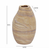 TOV Saava Sandstone Curved Vase