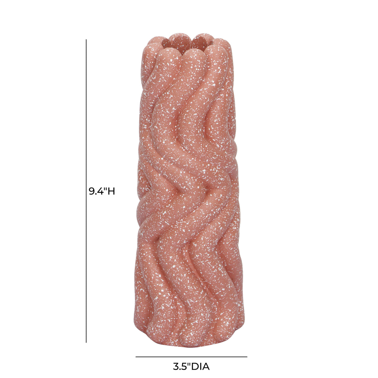 TOV Gabby Speckled Salmon Pink Vase