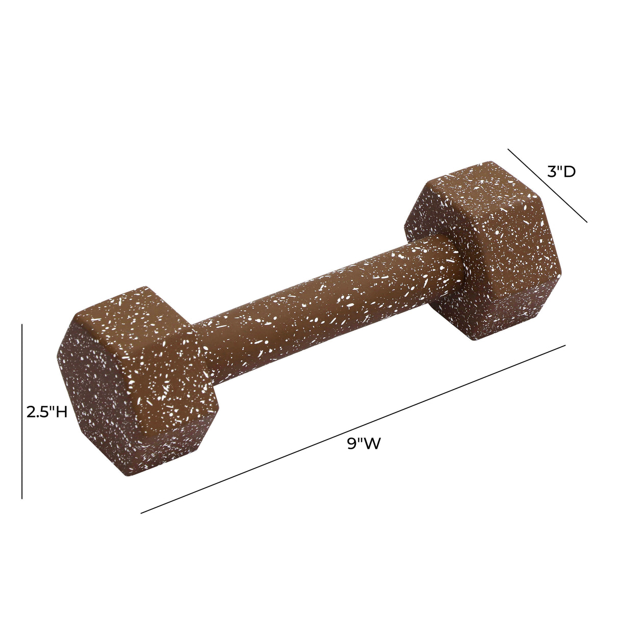 TOV Gabby Speckled Brick Red Decorative Dumbbell