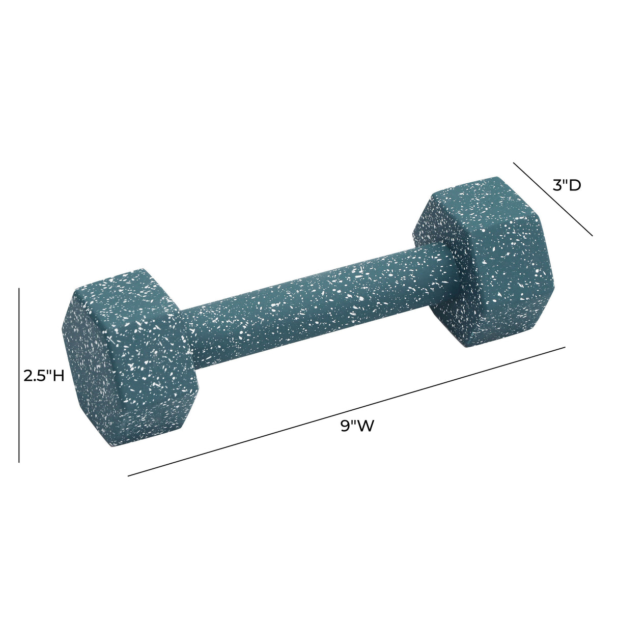 TOV Gabby Speckled Blue Decorative Dumbbell