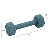 TOV Gabby Speckled Blue Decorative Dumbbell
