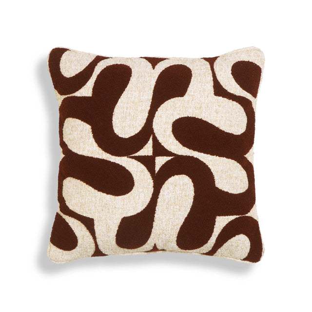 TOV Bonney Chocolate Brown Boucle Accent Cushion