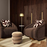 TOV Bonney Chocolate Brown Boucle Accent Cushion