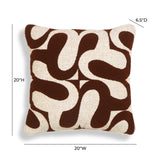TOV Bonney Chocolate Brown Boucle Accent Cushion