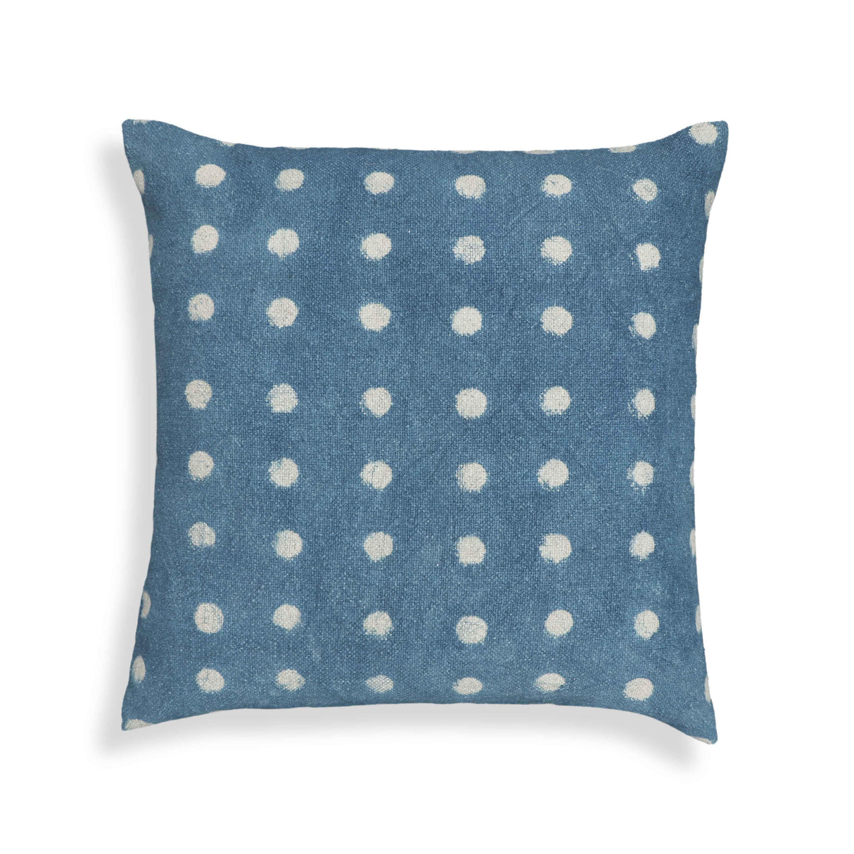 TOV Indigo Dots Cotton 20" Square Accent Pillow