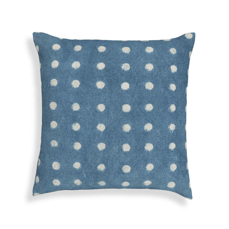 TOV Indigo Dots Cotton 20" Square Accent Pillow