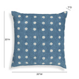 TOV Indigo Dots Cotton 20" Square Accent Pillow