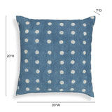 TOV Indigo Dots Cotton 20 inch Square Accent Pillow