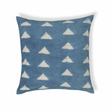 TOV Indigo Triangles Cotton 20" Square Accent Pillow